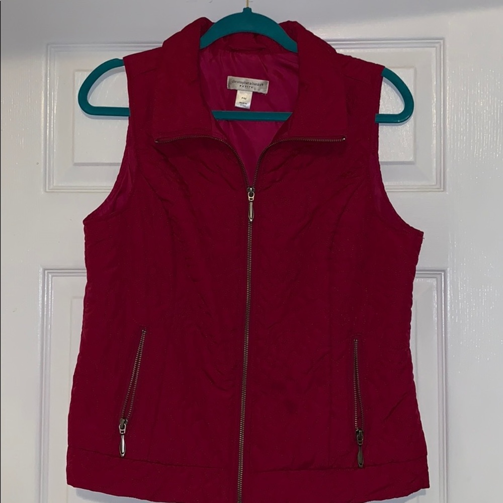 NWOT Christopher & Banks P/M vest pink